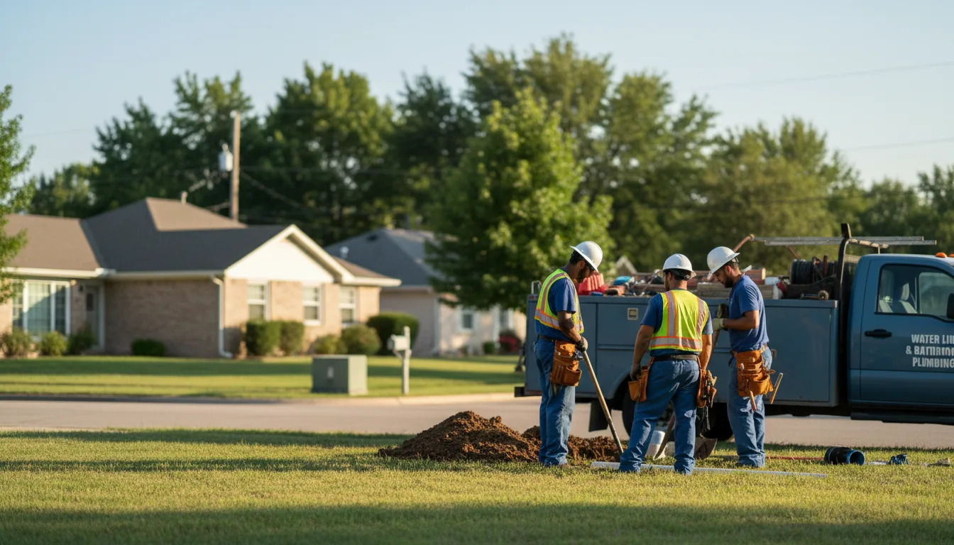 Residential water line and bathroom plumbing service in Holladay, UT